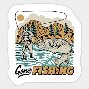 Gone fishing Sticker